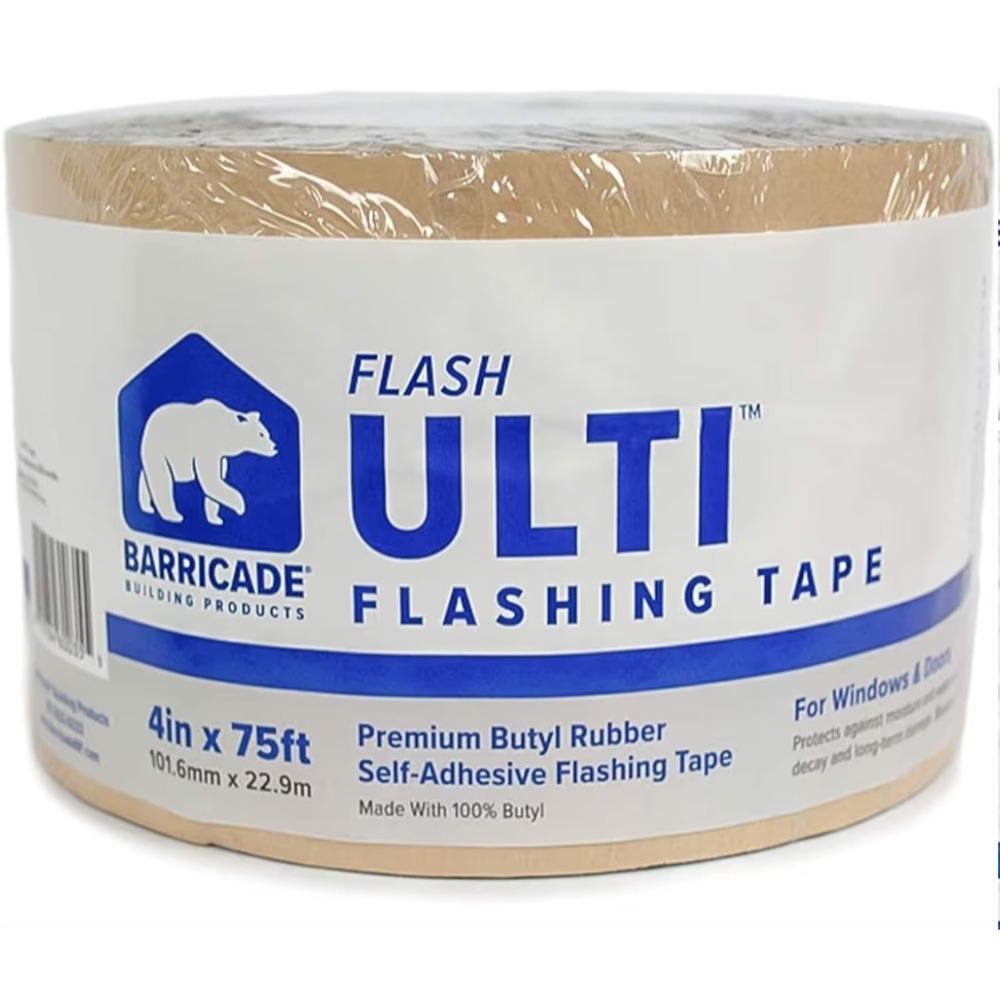 Barricade Ulti Premium Butyl Rubber Self Adhesive Flashing Tape Windows Doors